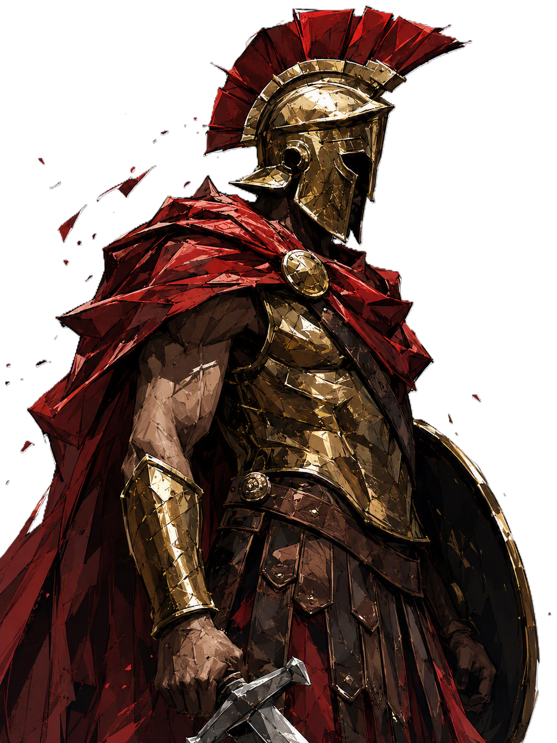 Illustrated portrait of Ares