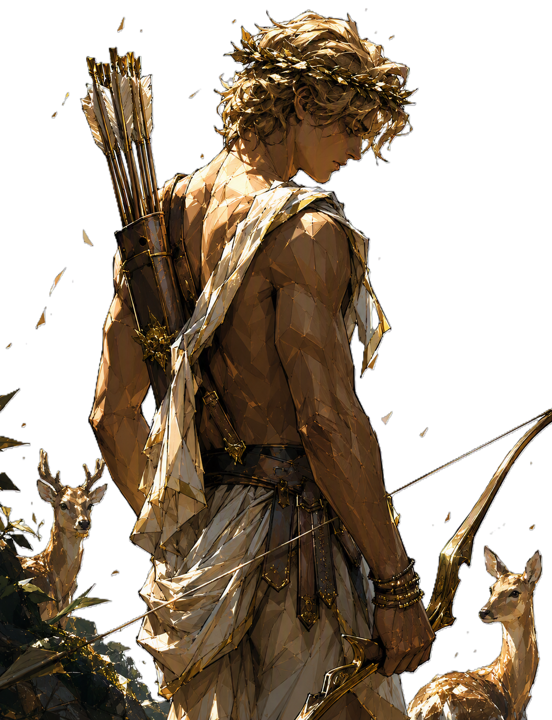 Illustrated portrait of Apollo